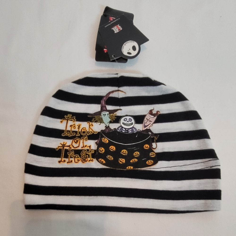 Vintage Disney Nightmare Before Christmas Baby Beanie with Lock Shock & Barrell
